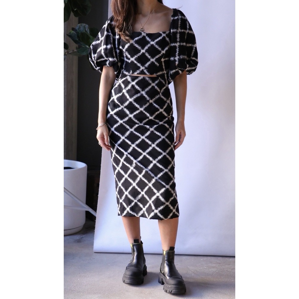 Rachel Comey Limbara Puff Sleeve Midi Dress Made In USA Orig $313! Sz 8